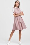 Платье пудрового цвета с поясом 3 - интернет-магазин Natali Bolgar