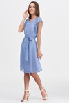 Шифоновое платье голубого цвета в мелкий горох - интернет-магазин Natali Bolgar