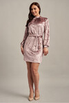 Бархатное платье розового цвета  4 - интернет-магазин Natali Bolgar