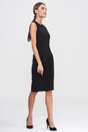 Сукня-футляр чорного кольору із баскою 2 - интернет-магазин Natali Bolgar