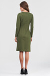 Платье оливкового цвета с драпировкой 2 - интернет-магазин Natali Bolgar