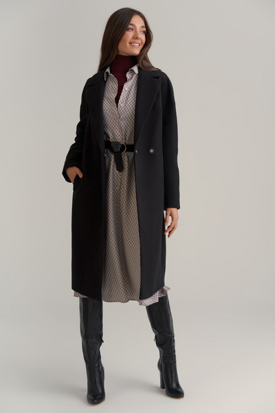 Пальто-халат черного цвета  – Natali Bolgar