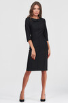 Платье-футляр с отложным воротником черного цвета 3 - интернет-магазин Natali Bolgar