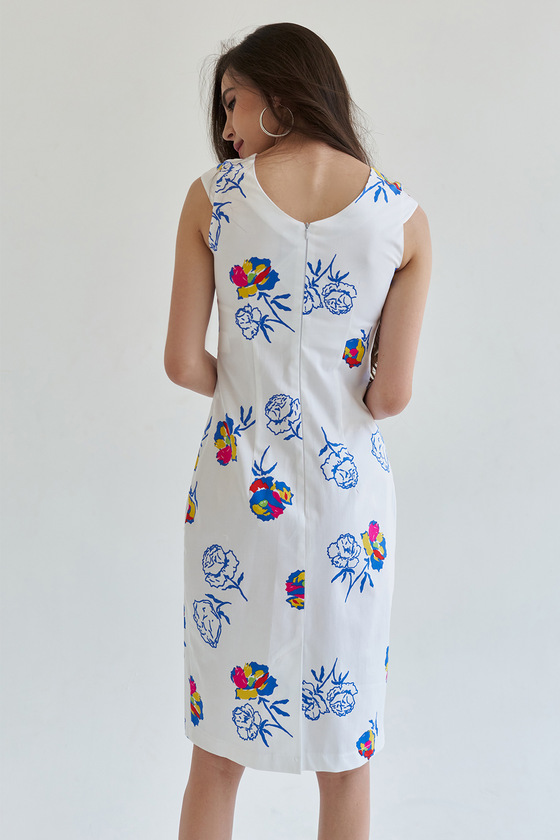 Платье футляр белого цвета 2 - интернет-магазин Natali Bolgar