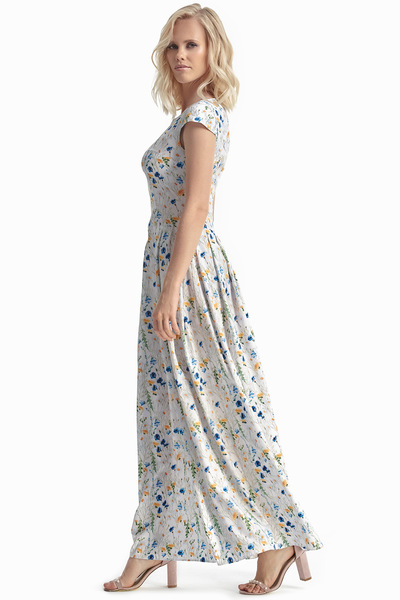 Длинное платье с цветочным принтом  – Natali Bolgar