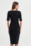 Платье-футляр черного цвета с отделкой 2 - интернет-магазин Natali Bolgar