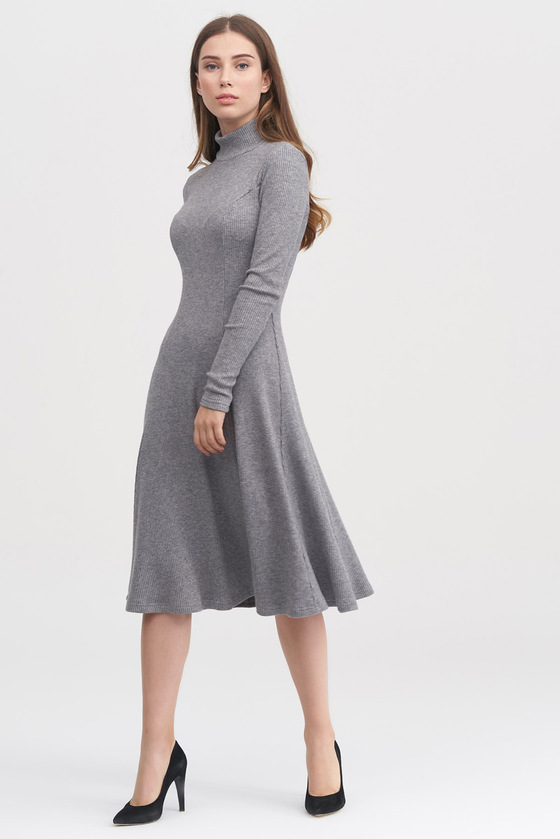 Трикотажное платье серого цвета - интернет-магазин Natali Bolgar