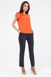 Оранжевая блуза с коротким рукавом 2 - интернет-магазин Natali Bolgar