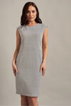 Платье-футляр светло-серого цвета 1 - интернет-магазин Natali Bolgar