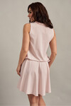 Пудровое платье с V-образным вырезом без рукавов 2 - интернет-магазин Natali Bolgar
