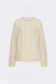Светр з об'ємною в'язкою кольору butter yellow