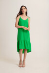 Летнее платье зеленого цвета с асимметричным низом 3 - интернет-магазин Natali Bolgar