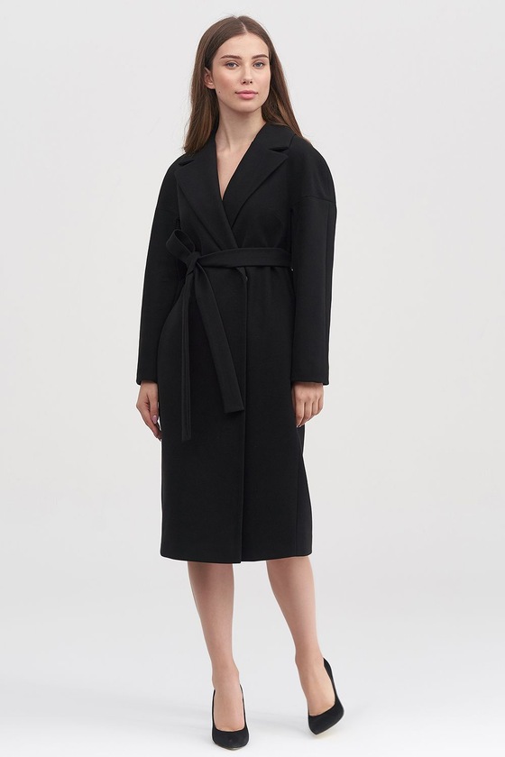Пальто-халат черного цвета 2 - интернет-магазин Natali Bolgar