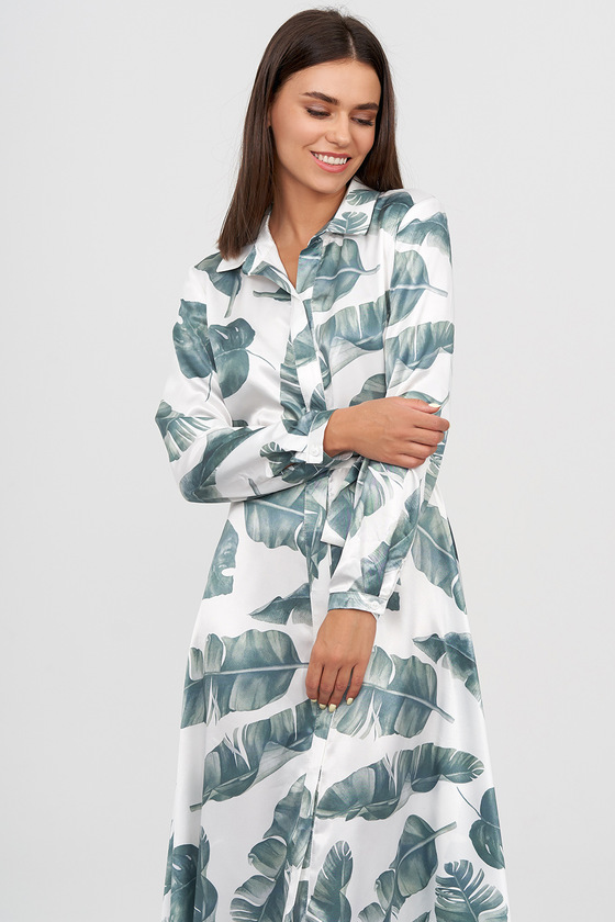 Платье-рубашка в тропическом принте 3 - интернет-магазин Natali Bolgar