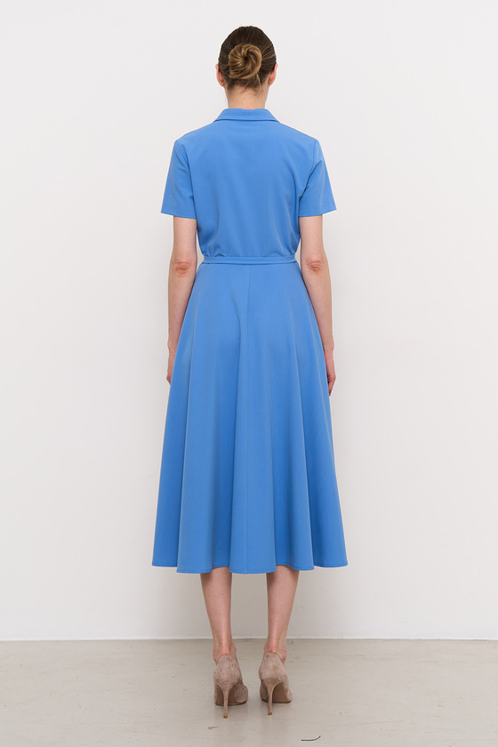 Блакитна сукня зі спідницею кльош 3 - интернет-магазин Natali Bolgar