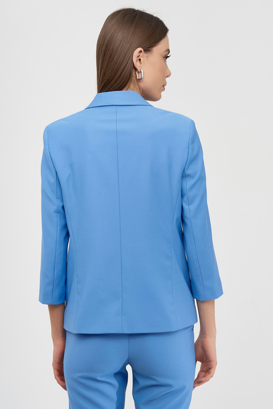  Жакет голубого цвета с декоративными карманами 2 - интернет-магазин Natali Bolgar