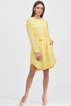 Платье рубашка желтого цвета с поясом 4 - интернет-магазин Natali Bolgar