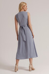 Платье голубого цвета на запах  4 - интернет-магазин Natali Bolgar