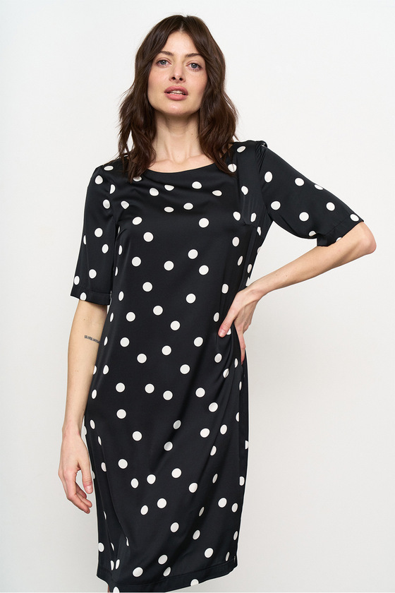 Чёрное платье в горошек 4 - интернет-магазин Natali Bolgar