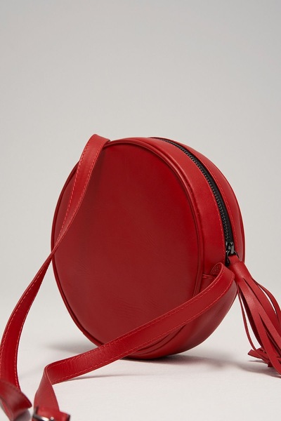 Круглая сумочка красного цвета  – Natali Bolgar