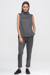 Блуза серого цвета в мелкую полоску 3 - интернет-магазин Natali Bolgar