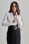 Сорочка білого кольору з довгим рукавом - интернет-магазин Natali Bolgar