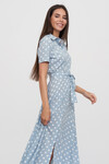 Платье-рубашка голубого цвета в горох 1 - интернет-магазин Natali Bolgar