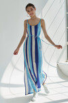 Платье в пол в полоску на тонких бретелях 3 - интернет-магазин Natali Bolgar