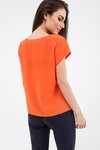 Оранжевая блуза с коротким рукавом 1 - интернет-магазин Natali Bolgar