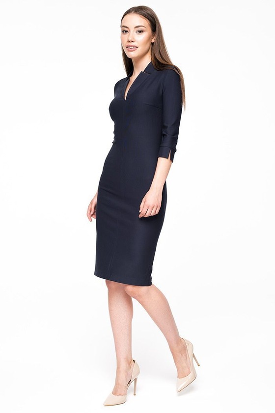 Платье-футляр темно-синего цвета 2 - интернет-магазин Natali Bolgar