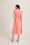 Розовое платье на запах с рукавами-крылышками 4 - интернет-магазин Natali Bolgar
