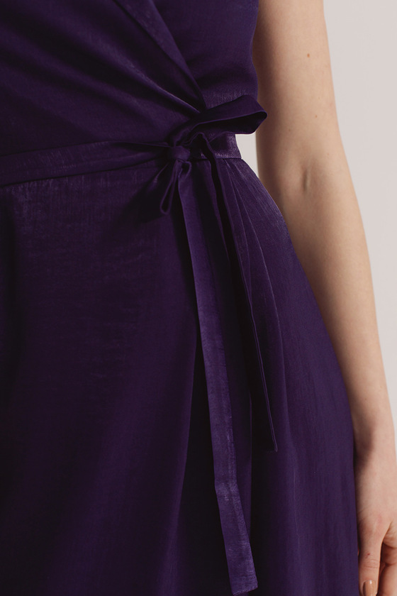 Платье фиолетового цвета на запах  4 - интернет-магазин Natali Bolgar