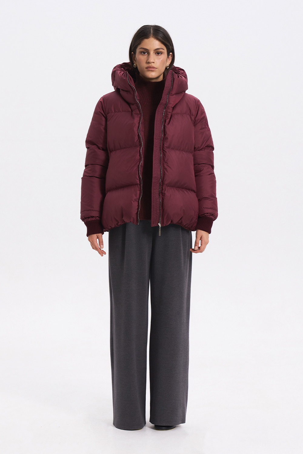 Чорна пухова куртка premium oversize 3