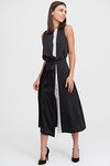 Платье с контрастной вставкой черного цвета - интернет-магазин Natali Bolgar