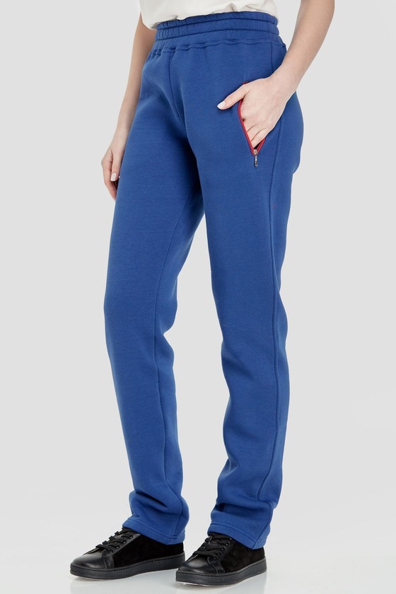 Спортивные брюки синего цвета 1 - интернет-магазин Natali Bolgar