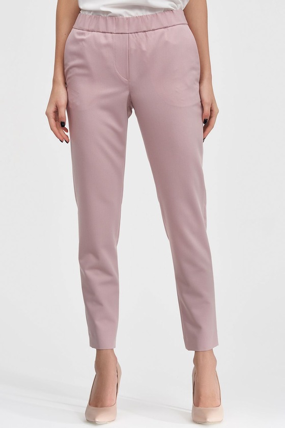 Укороченные брюки пудрового цвета 1 - интернет-магазин Natali Bolgar