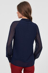 Блуза синего цвета с бантом 2 - интернет-магазин Natali Bolgar