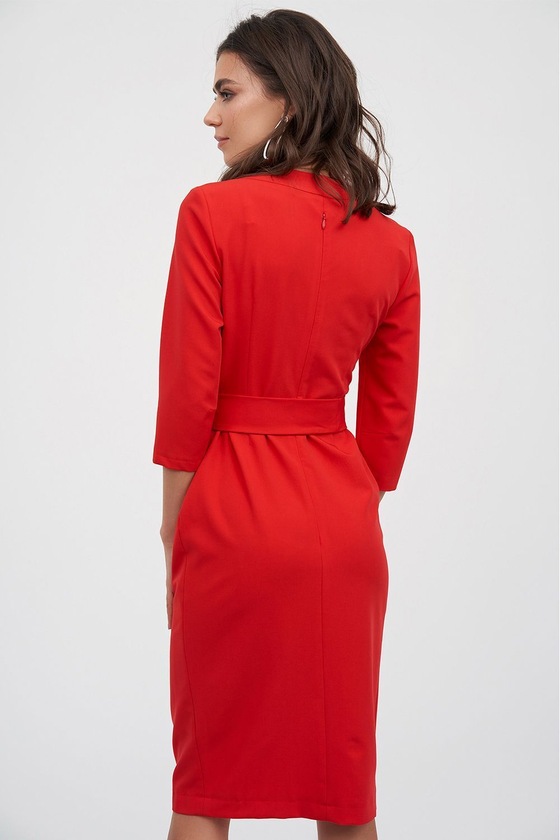 Платье красного цвета на запах 2 - интернет-магазин Natali Bolgar