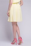Юбка лимонного цвета со складками 2 - интернет-магазин Natali Bolgar