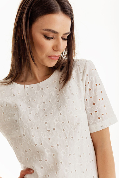 Удлиненная блуза с вышивкой  – Natali Bolgar
