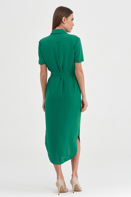 Платье-рубашка зеленого цвета 2 - интернет-магазин Natali Bolgar
