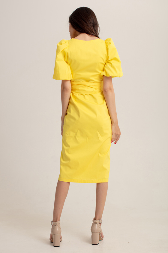 Платье на пуговицах желтого цвета 3 - интернет-магазин Natali Bolgar