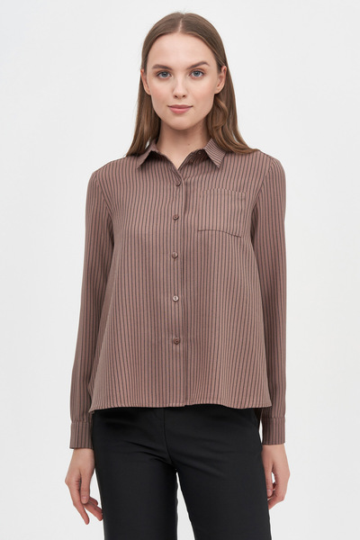 Асимметричная блуза в мелкую полоску  – Natali Bolgar