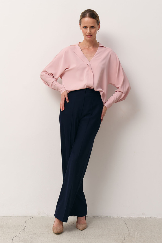 Блуза з віскози кольору пудри 1 - интернет-магазин Natali Bolgar