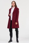 Двубортное пальто цвета бордо 4 - интернет-магазин Natali Bolgar