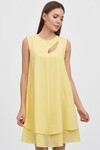 Платье А-силуэта желтого цвета 1 - интернет-магазин Natali Bolgar