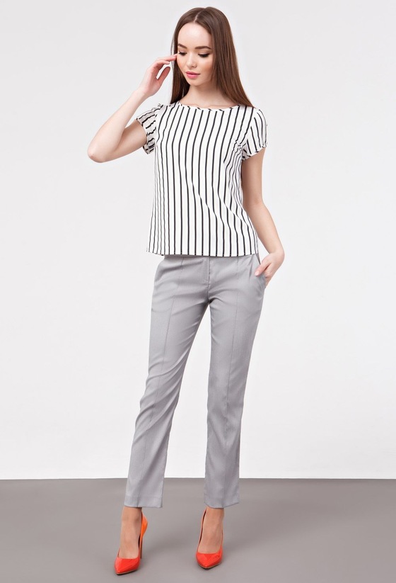 Блуза с коротким рукавом в полоску 2 - интернет-магазин Natali Bolgar