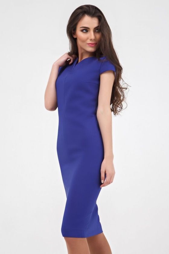 Платье-футляр сапфирового оттенка 1 - интернет-магазин Natali Bolgar