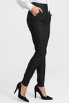 Зауженные брюки черного цвета с дополнительными застежками 3 - интернет-магазин Natali Bolgar