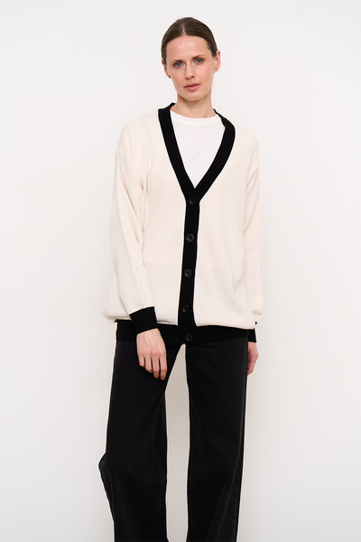 Білий кардиган у стилі oversize  – Natali Bolgar